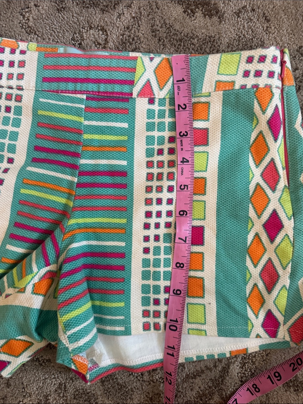 Vibrant Multi-Color Patterned Women’s Shorts - Picture 5 of 6